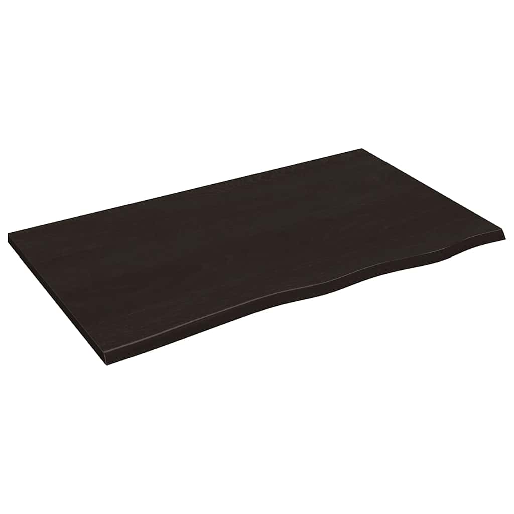 Stolna ploča tamnosmeđa 100x60x2 cm obrađena masivna hrastovina