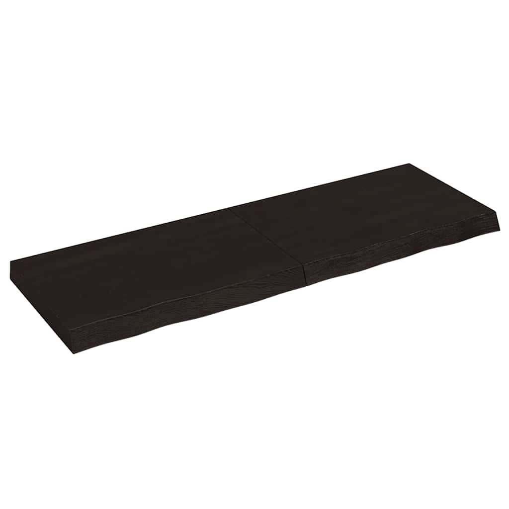 Stolna ploča tamnosmeđa 120x40x(2-6) cm tretirana hrastovina