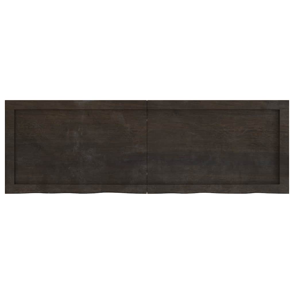 Stolna ploča tamnosmeđa 120x40x(2-6) cm tretirana hrastovina