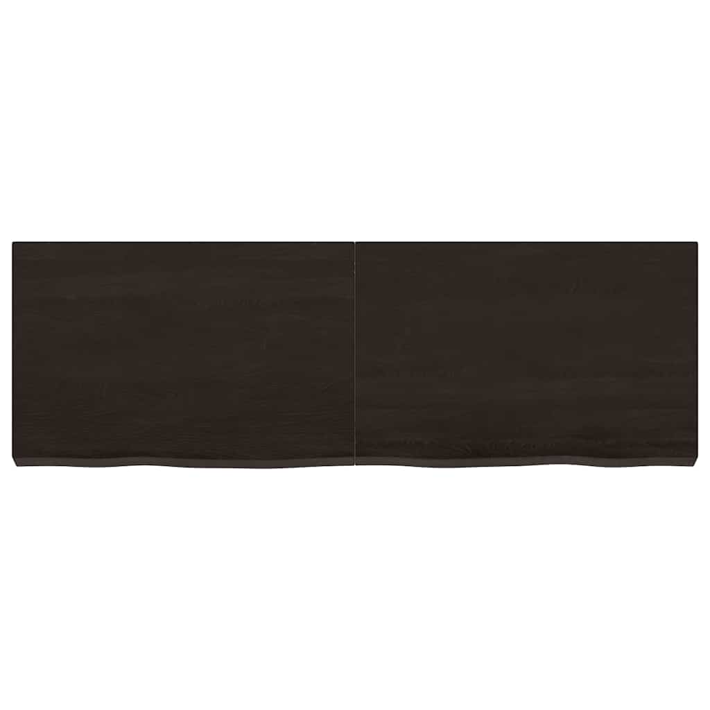 Stolna ploča tamnosmeđa 120x40x(2-6) cm tretirana hrastovina