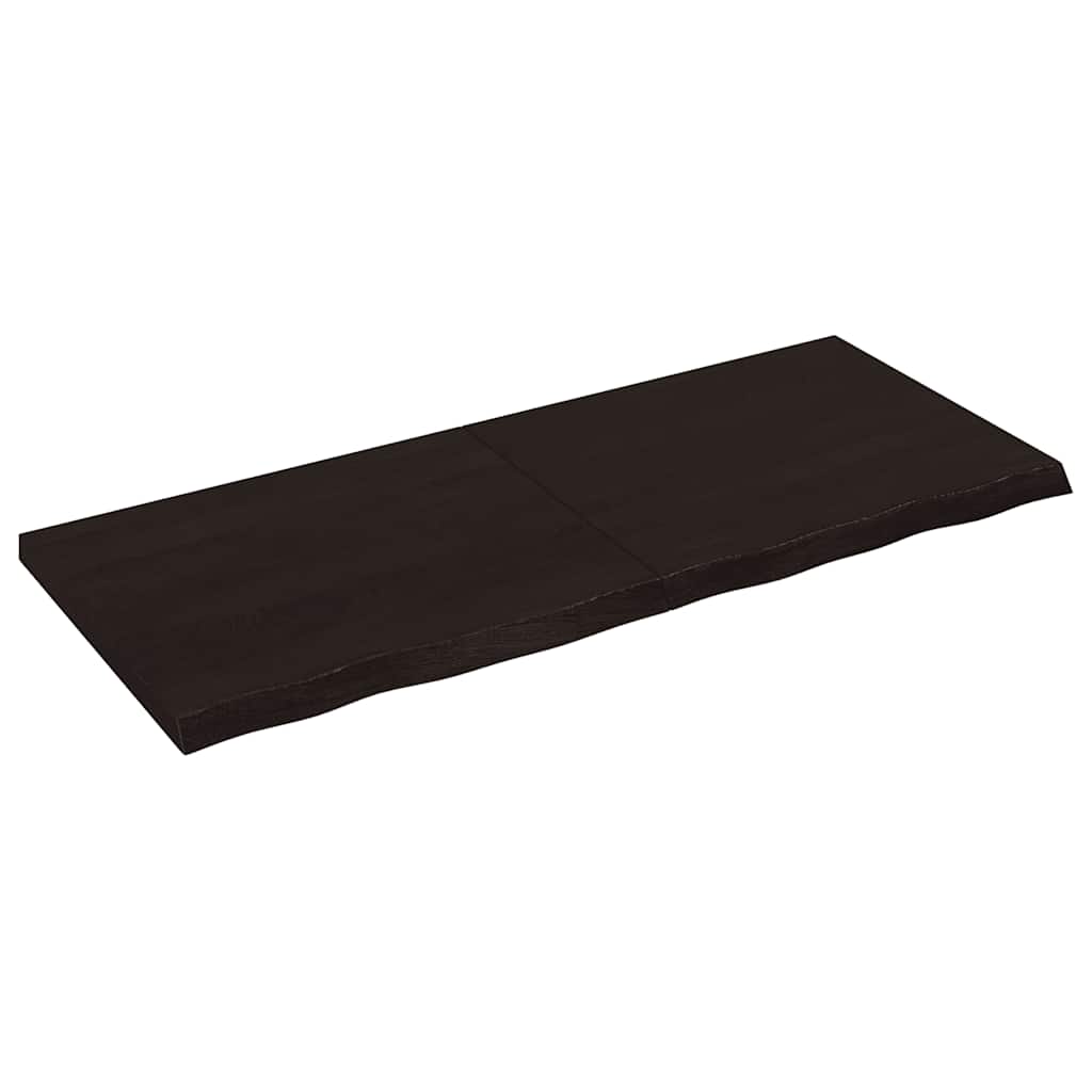 Stolna ploča tamnosmeđa 120x50x(2-4) cm obrađena masivna hrast