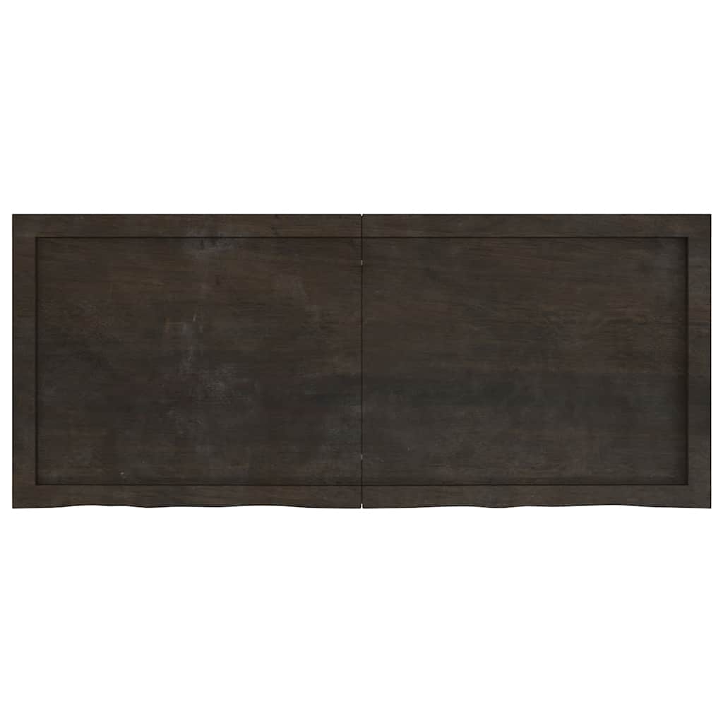 Stolna ploča tamnosmeđa 120x50x(2-4) cm obrađena masivna hrast