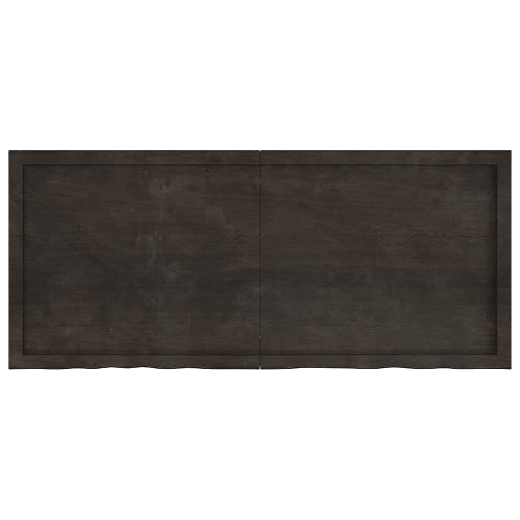Stolna ploča tamnosmeđa 140x60x(2-4) cm obrađena masivna hrast