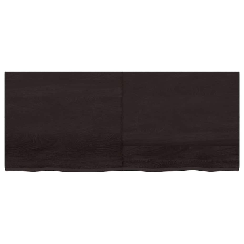 Stolna ploča tamnosmeđa 140x60x(2-4) cm obrađena masivna hrast