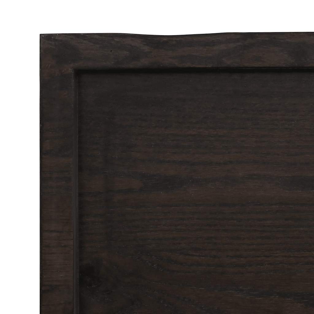 Stolna ploča tamnosmeđa 140x60x(2-4) cm obrađena masivna hrast