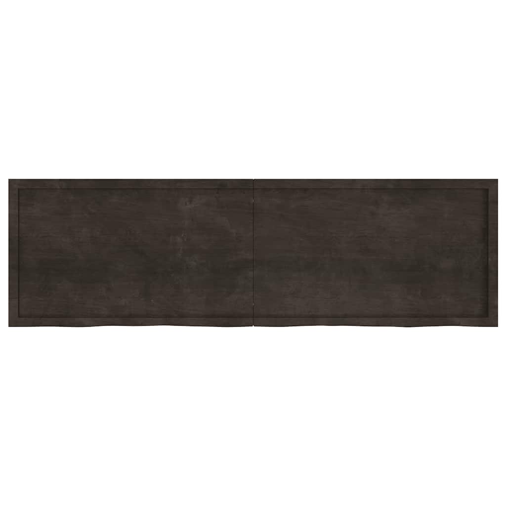 Stolna ploča tamnosmeđa 200x60x(2-4) cm obrađena masivna hrast