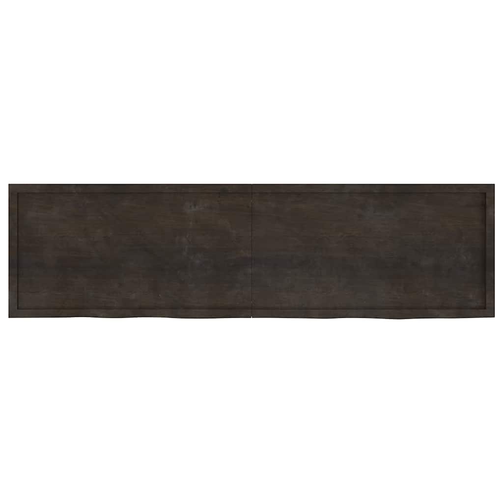 Stolna ploča tamnosmeđa 220x60x(2-4) cm tretirana hrastovina