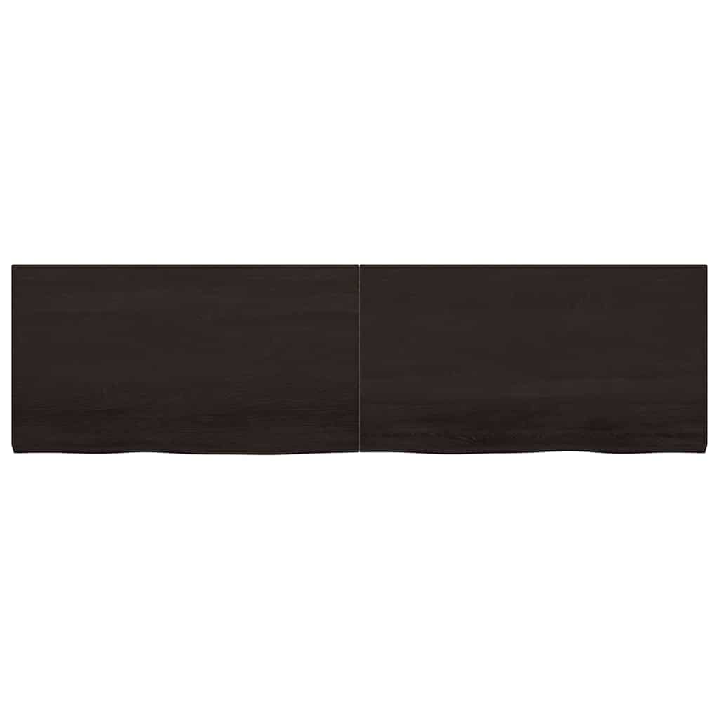 Stolna ploča tamnosmeđa 220x60x(2-4) cm tretirana hrastovina