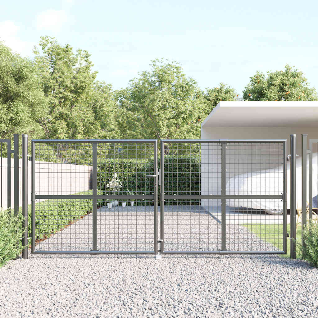 Mrežasta vrtna vrata antracit 300x125 cm pocinčani čelik