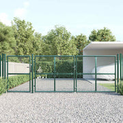 Mrežasta vrtna vrata zelena 400x125 cm pocinčani čelik