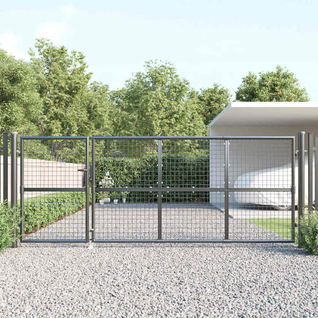 Mrežasta vrtna vrata antracit 350x125 cm pocinčani čelik