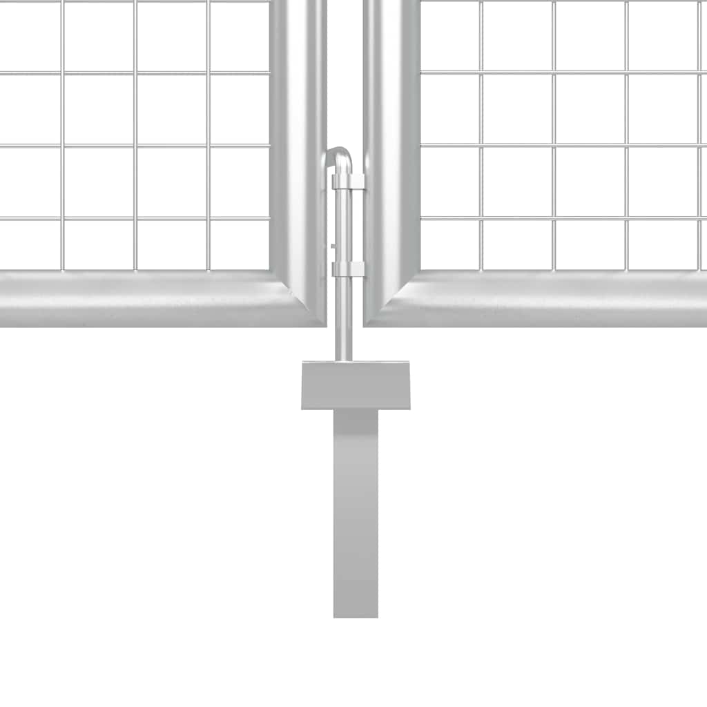 Vrtna vrata od mreže srebrne boje 500 x 125 cm, pocinčani čelik