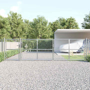 Vrtna vrata od mreže srebrne boje 500 x 125 cm, pocinčani čelik