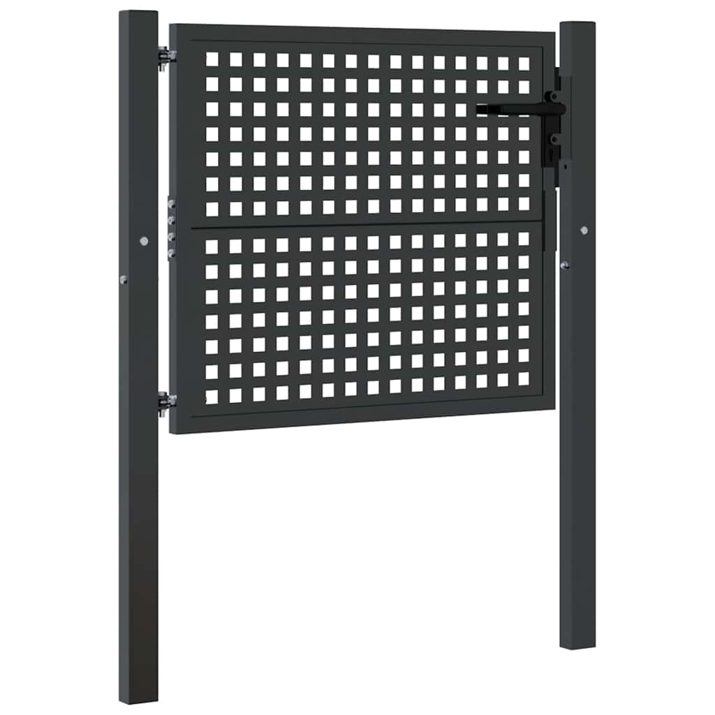 Vrtna vrata antracit 100x75 cm čelik