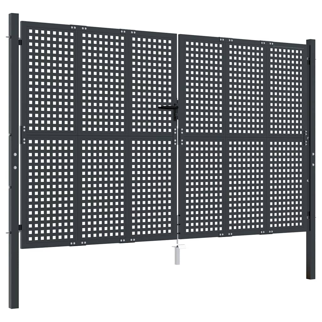 Vrtna vrata antracit boje 300x175 cm čelik