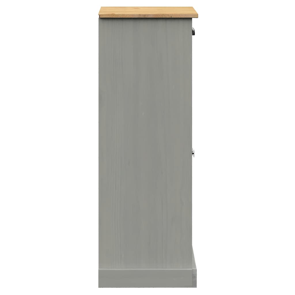 Ormarić za cipele VIGO sivi 60 x 35 x 96 cm od masivne borovine