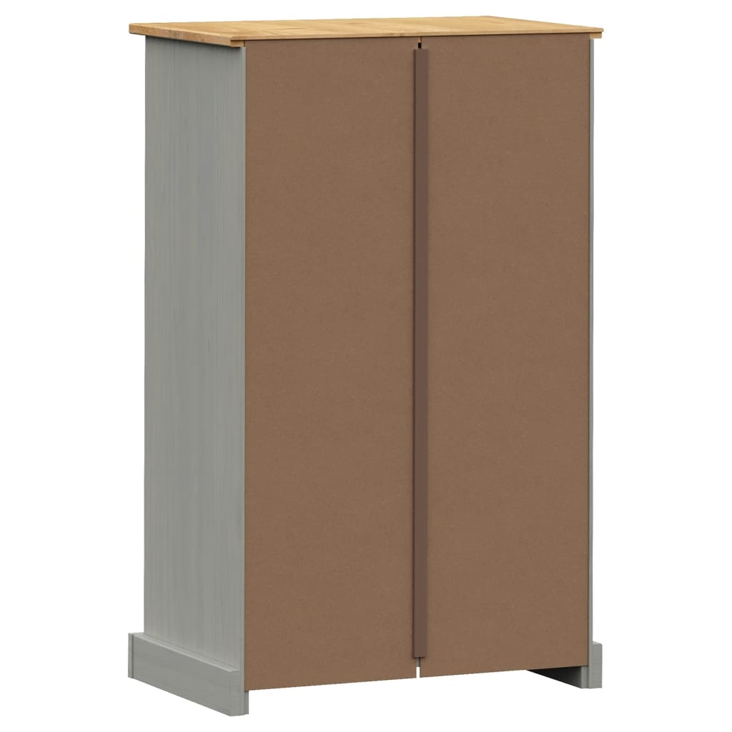 Ormarić za cipele VIGO sivi 60 x 35 x 96 cm od masivne borovine