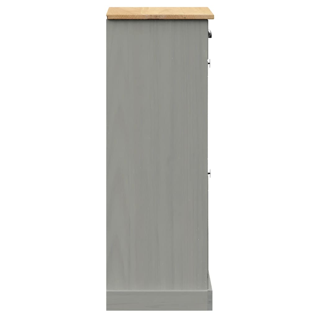 Ormarić za cipele VIGO 60 x 35 x 96 cm sivi od masivne borovine