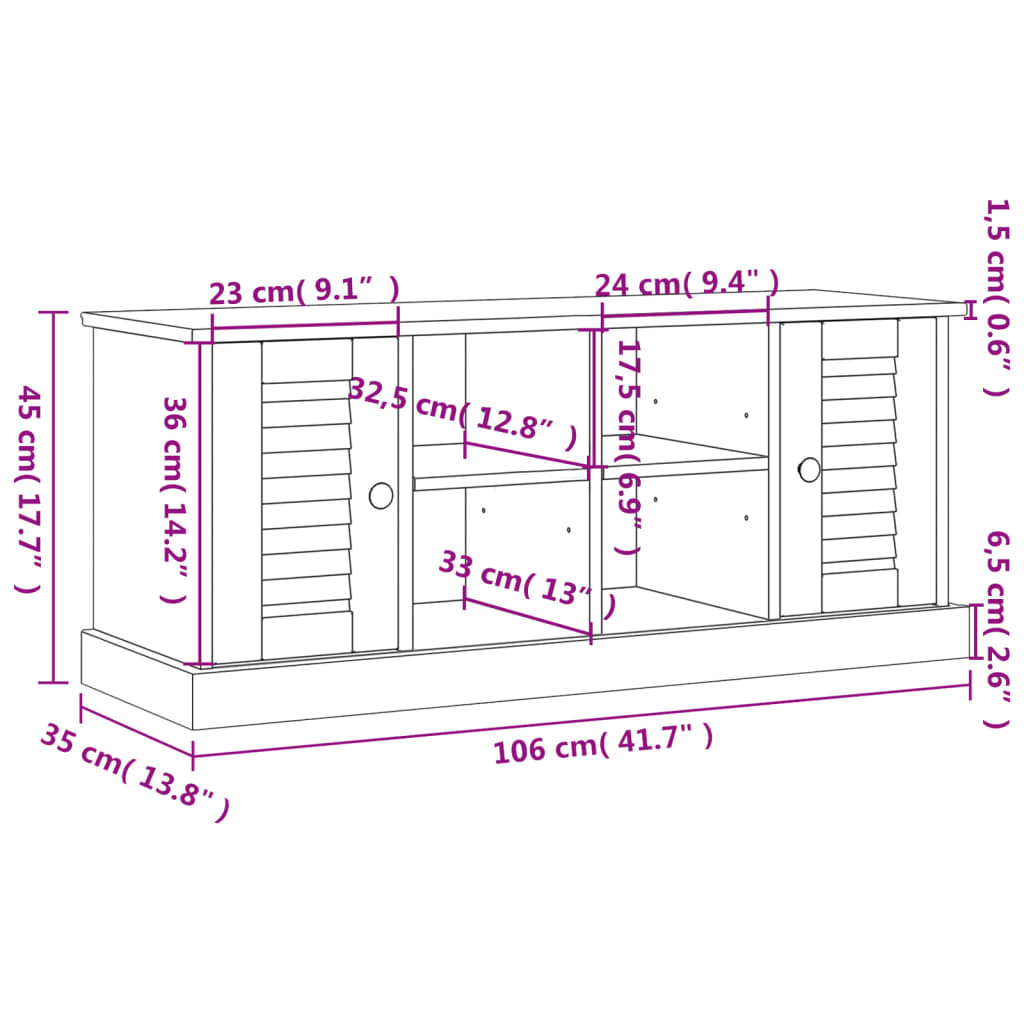 Klupa za cipele VIGO bijela 106 x 35 x 45 cm masivna borovina