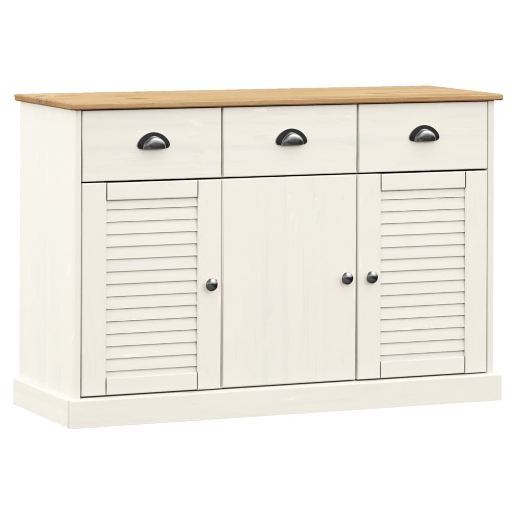 Komoda s ladicama VIGO 113x40x75 cm bijela od masivne borovine
