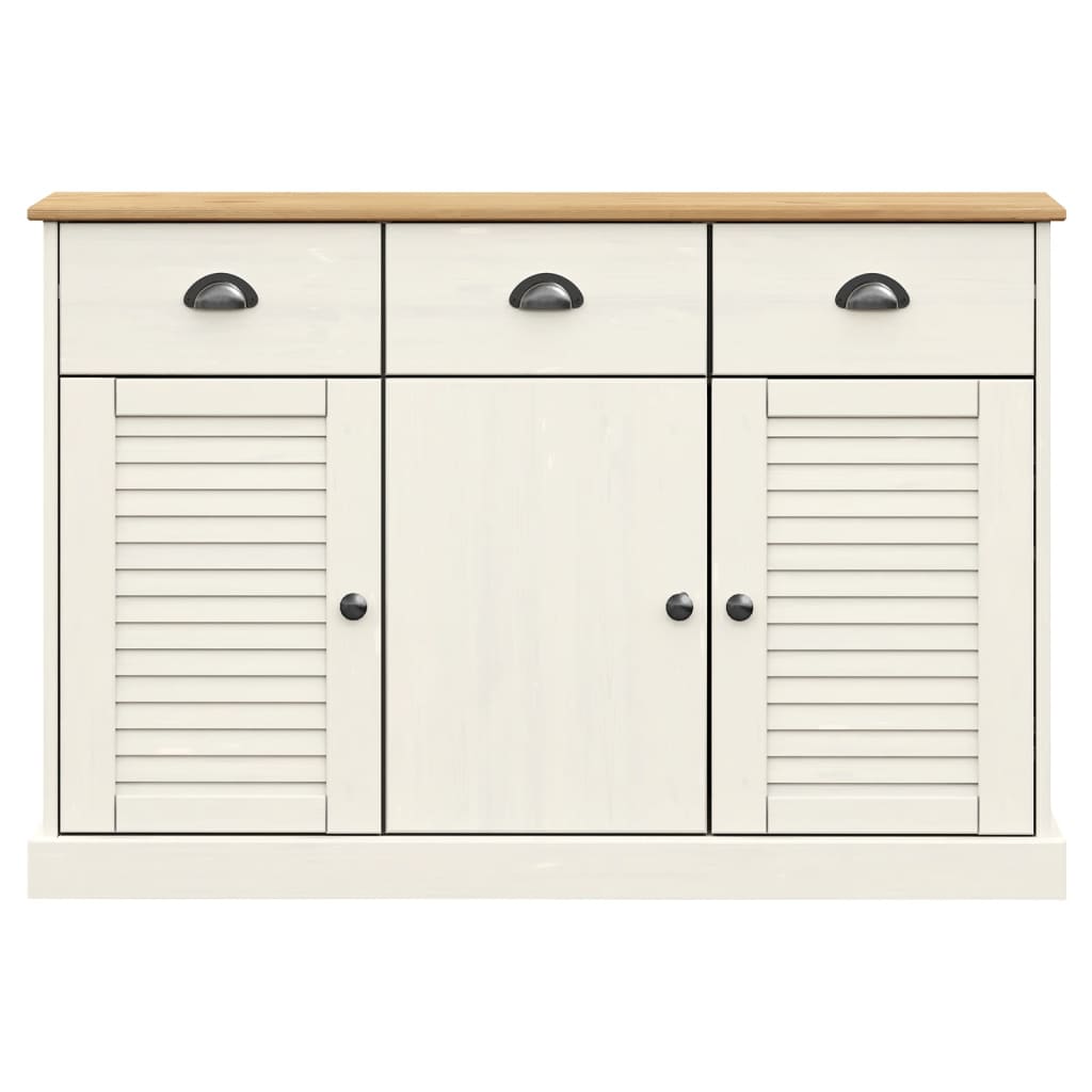 Komoda s ladicama VIGO 113x40x75 cm bijela od masivne borovine