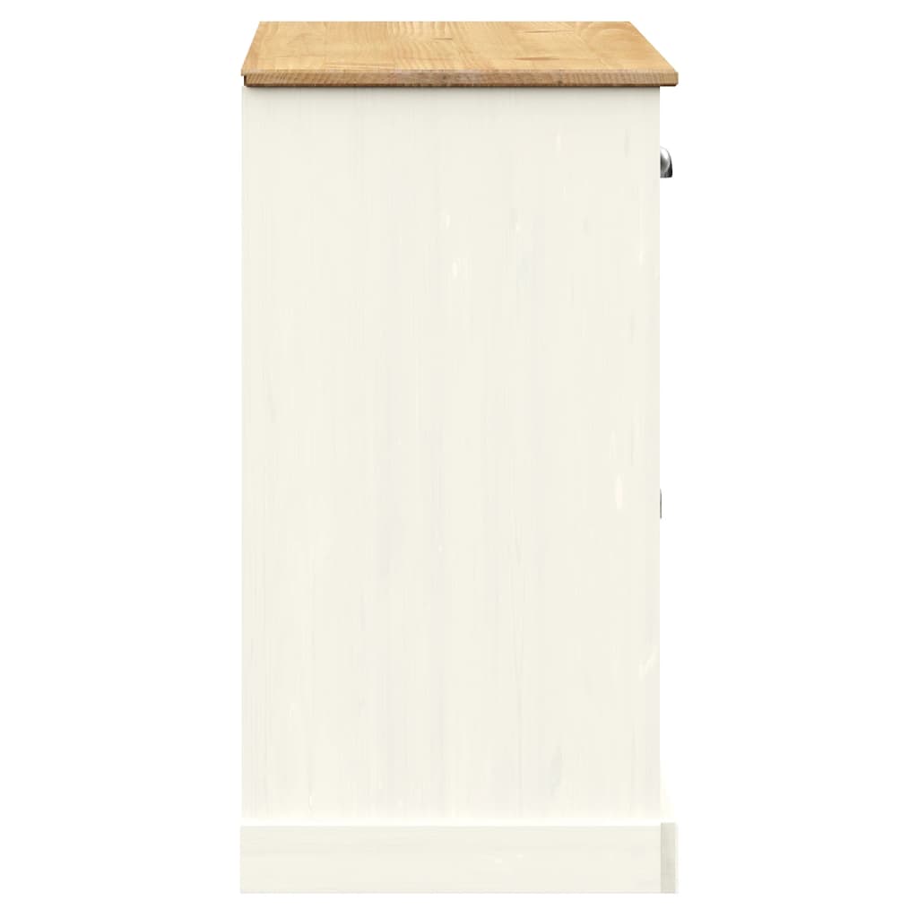 Komoda s ladicama VIGO 113x40x75 cm bijela od masivne borovine