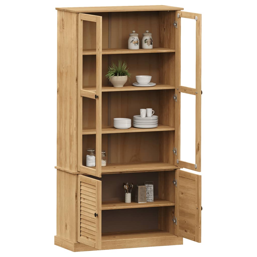 Vitrina sa staklom VIGO 85 x 35 x 170 cm od masivne borovine
