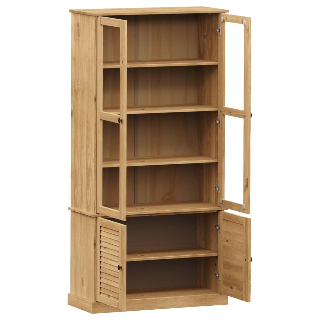 Vitrina sa staklom VIGO 85 x 35 x 170 cm od masivne borovine
