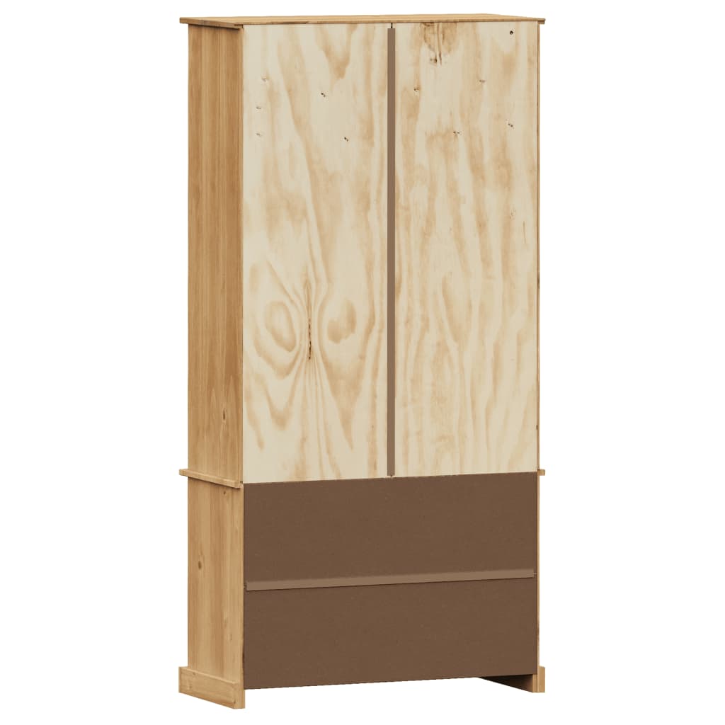 Vitrina sa staklom VIGO 85 x 35 x 170 cm od masivne borovine