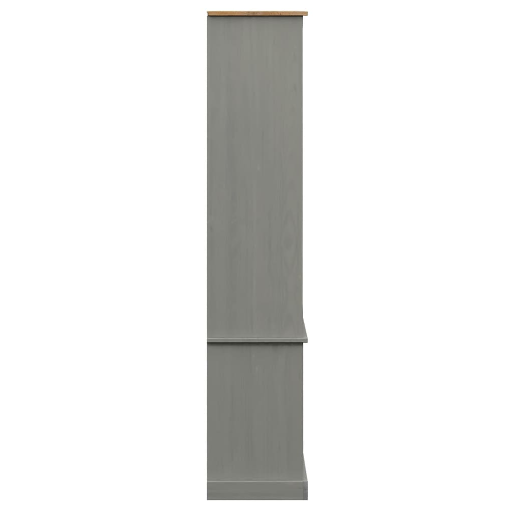 Vitrina sa staklom VIGO siva 85x35x170 cm od masivne borovine