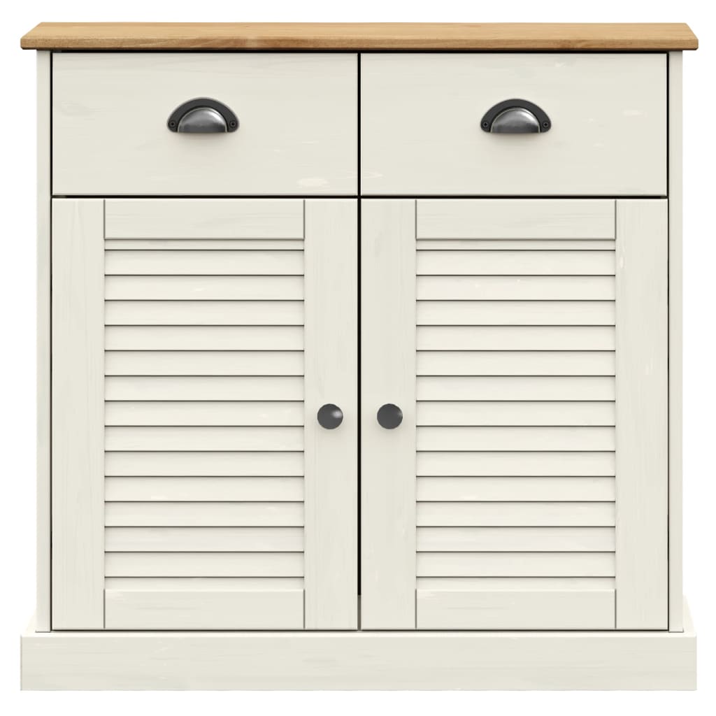 Komoda s ladicama VIGO 78x40x75 cm bijela od masivne borovine