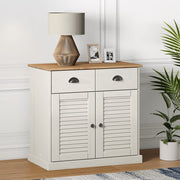 Komoda s ladicama VIGO 78x40x75 cm bijela od masivne borovine