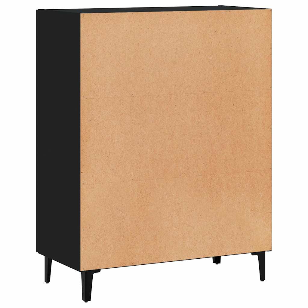 Komoda crna 69,5 x 34 x 90 cm od konstruiranog drva