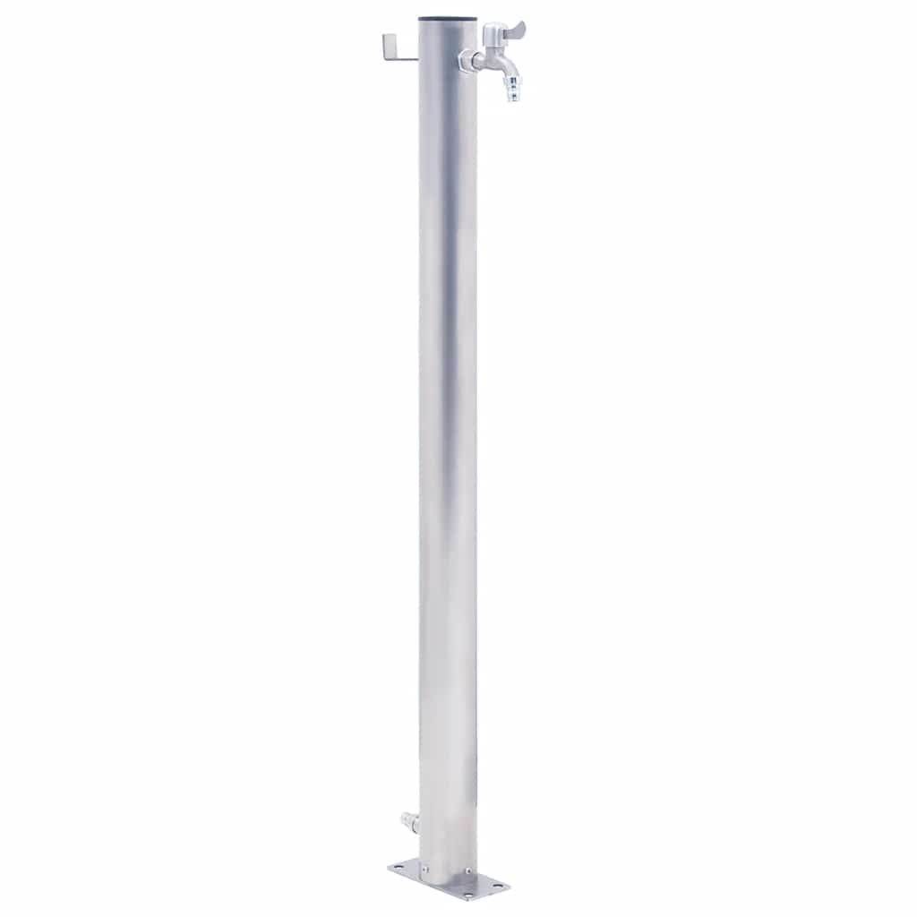Vrtni stup za vodu 60 cm od nehrđajućeg čelika okrugli