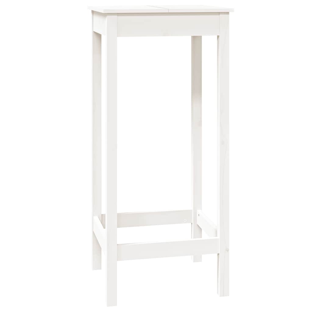 Barski stol bijeli 50 x 50 x 110 cm od masivne borovine