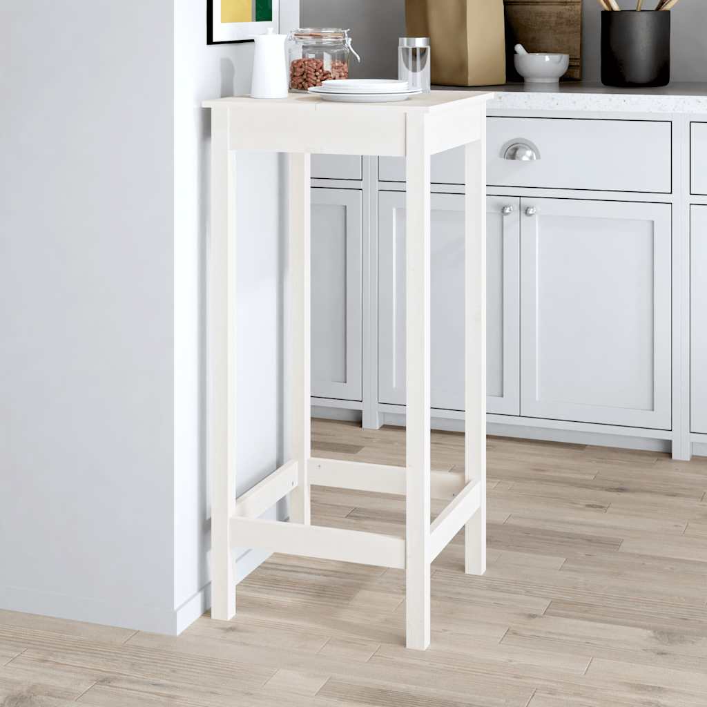 Barski stol bijeli 50 x 50 x 110 cm od masivne borovine