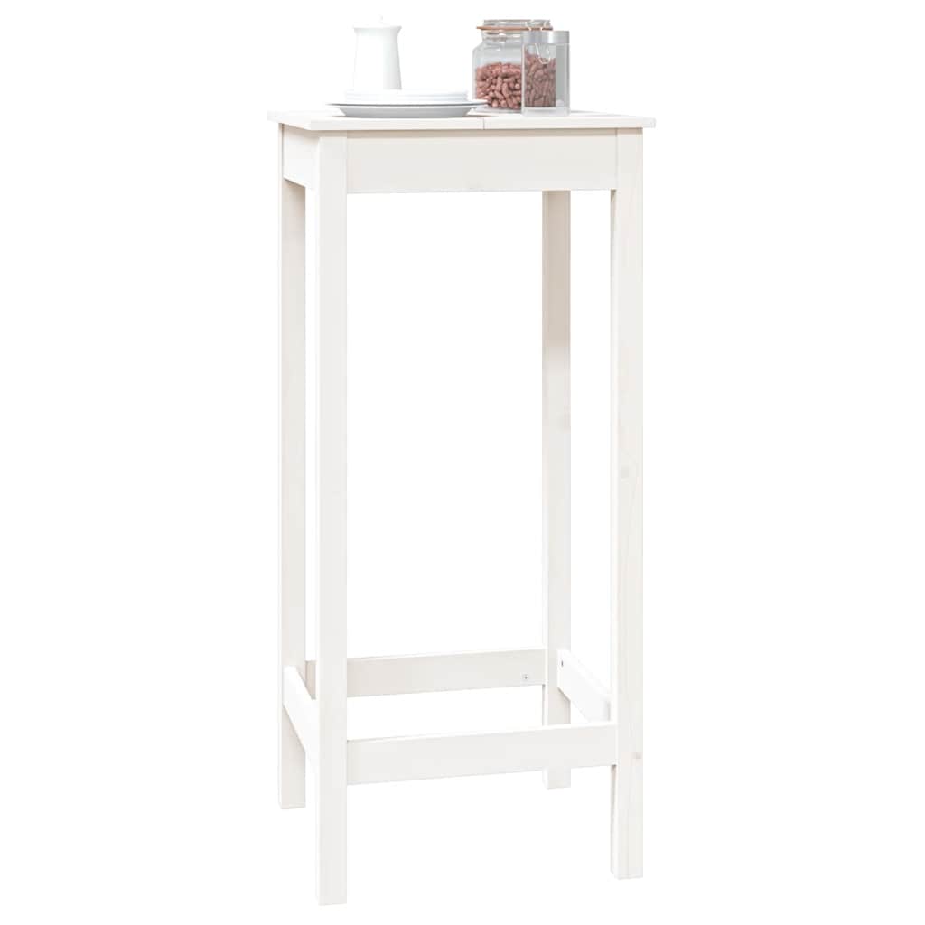 Barski stol bijeli 50 x 50 x 110 cm od masivne borovine