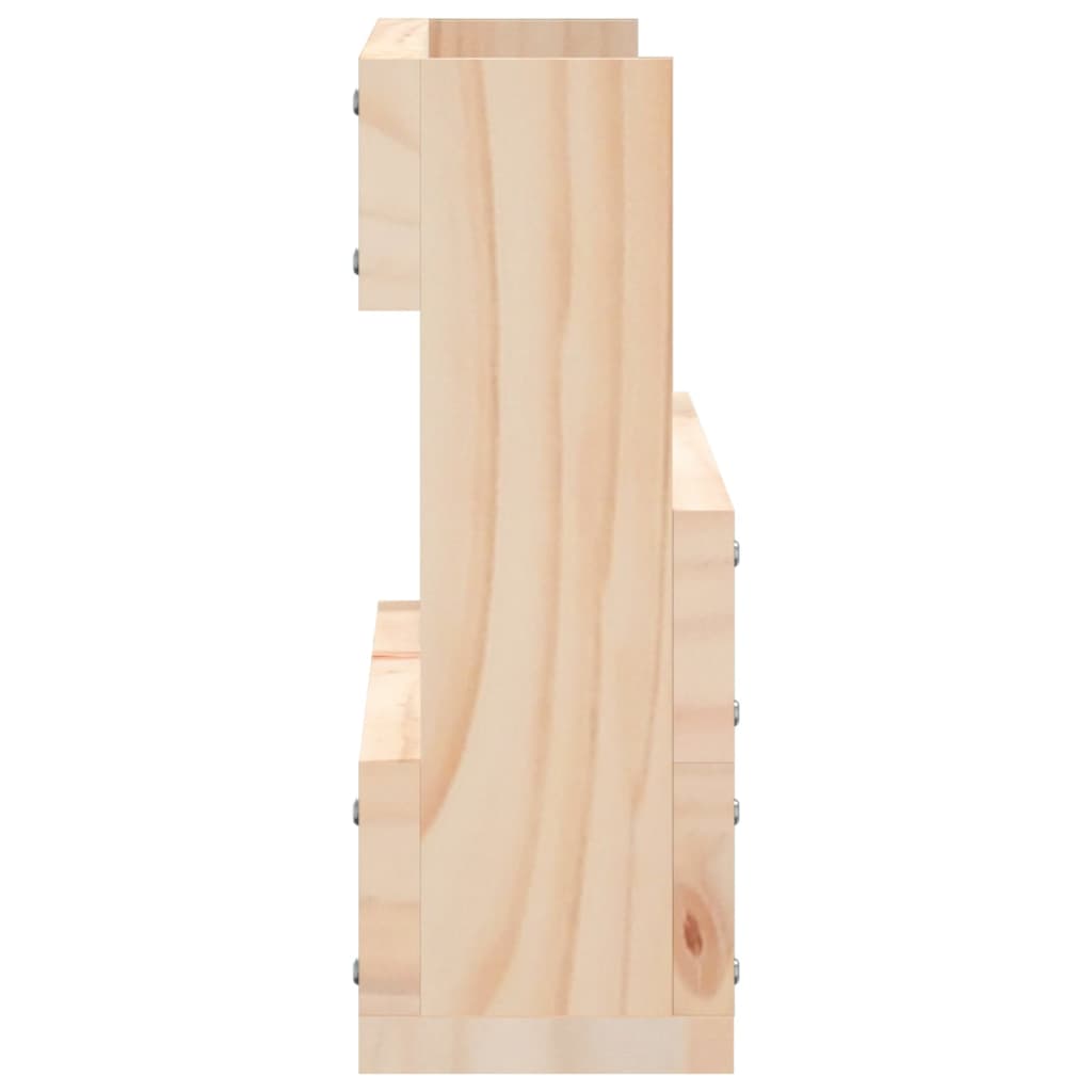 Zidni stalci za cipele 2 kom 59 x 9 x 23 cm od masivne borovine