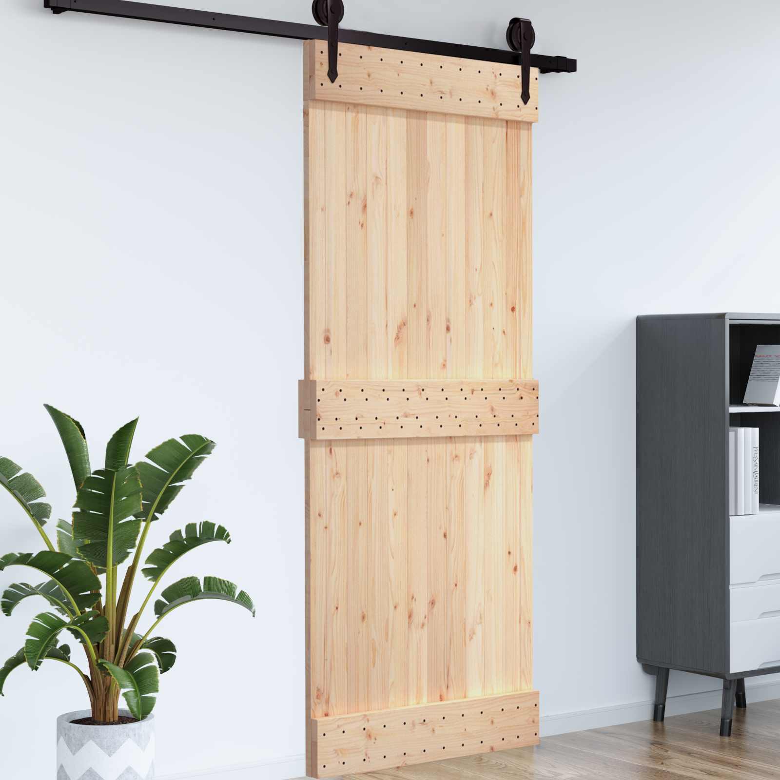 Vrata NARVIK Prirodna 70 x 210 cm Čvrsta borovina