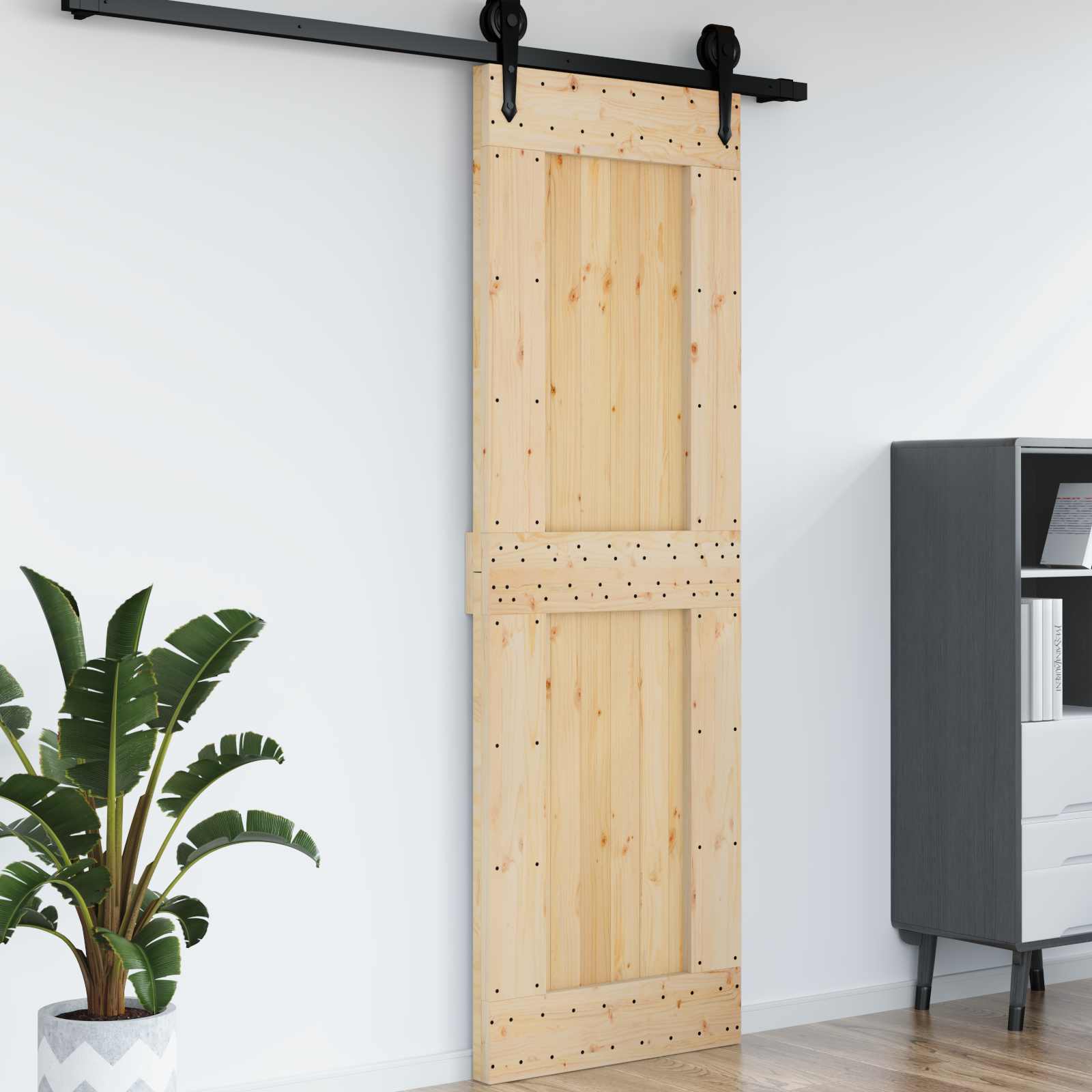 Vrata NARVIK Prirodna 70 x 210 cm Čvrsta borovina