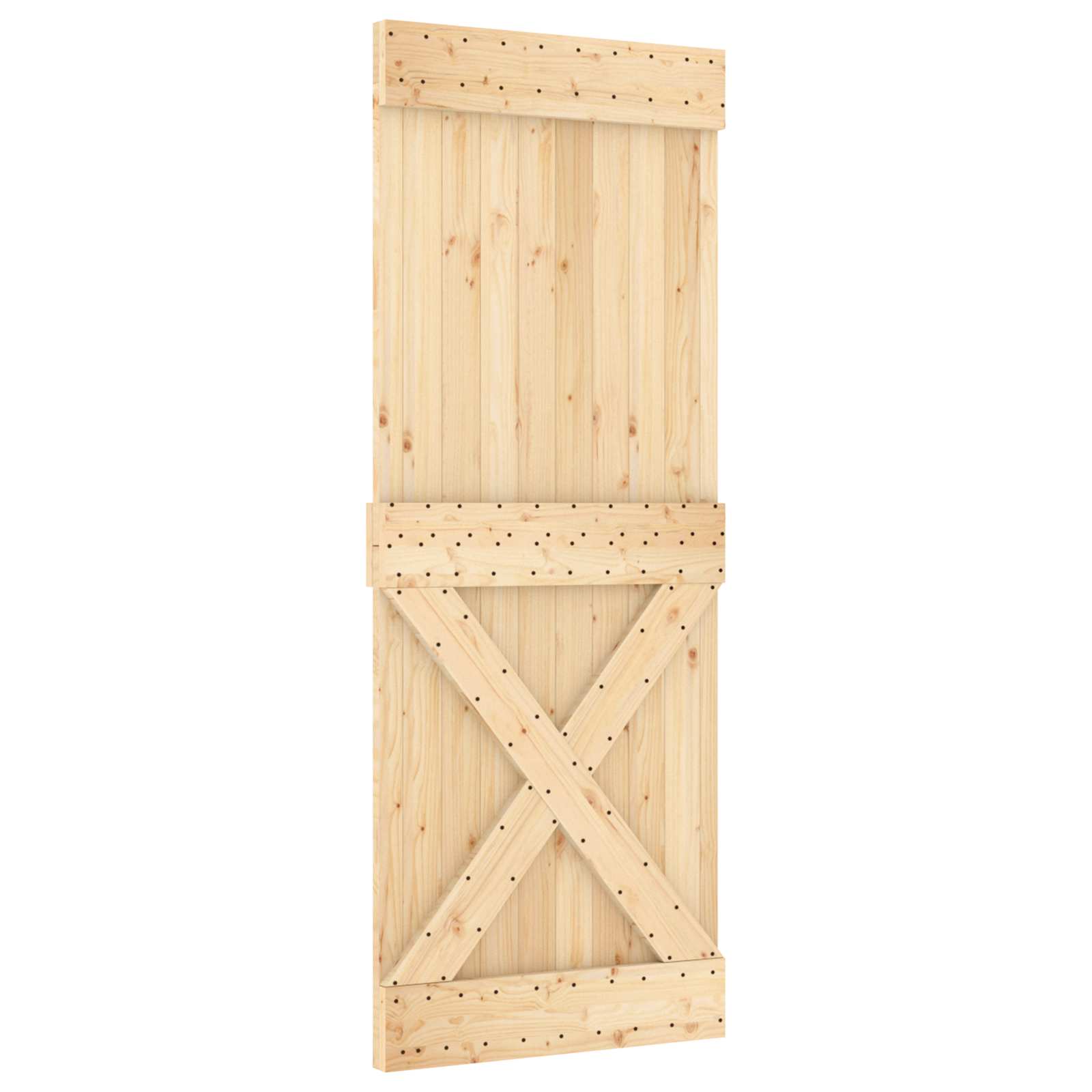 Vrata NARVIK Prirodna 80 x 210 cm Čvrsta borovina