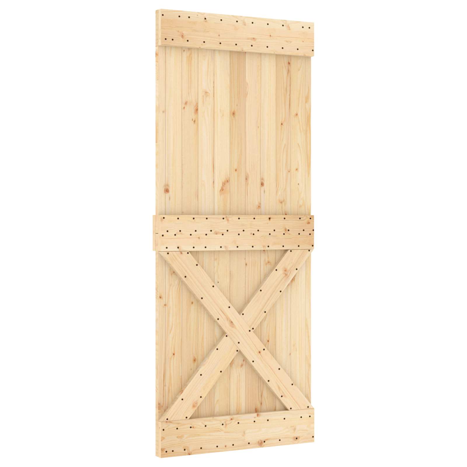 Vrata NARVIK 85 x 210 cm Čvrsta borovina (neobrađena) Prirodna