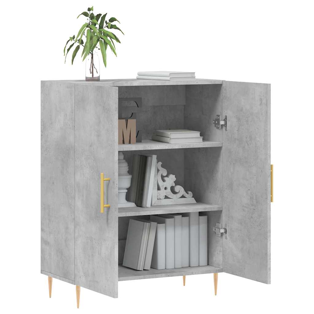 Komoda siva boja betona 69,5x34x90 cm od konstruiranog drva