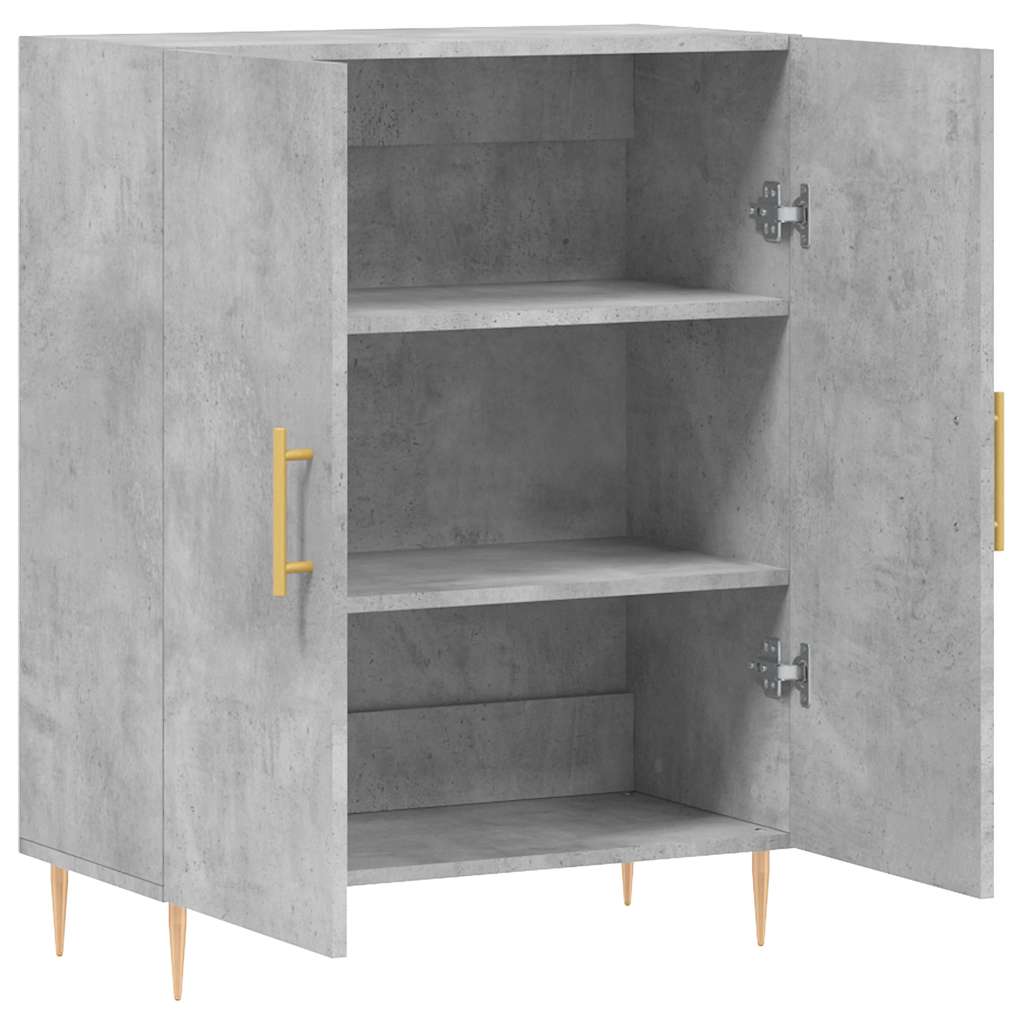 Komoda siva boja betona 69,5x34x90 cm od konstruiranog drva