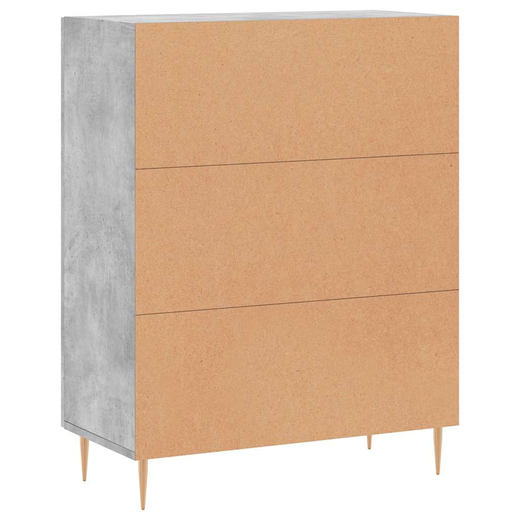 Komoda siva boja betona 69,5x34x90 cm od konstruiranog drva