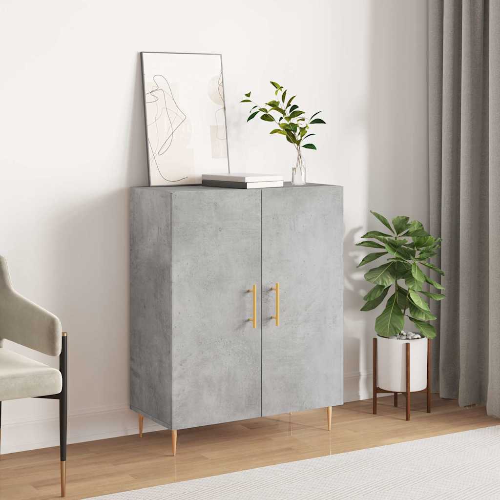 Komoda siva boja betona 69,5x34x90 cm od konstruiranog drva