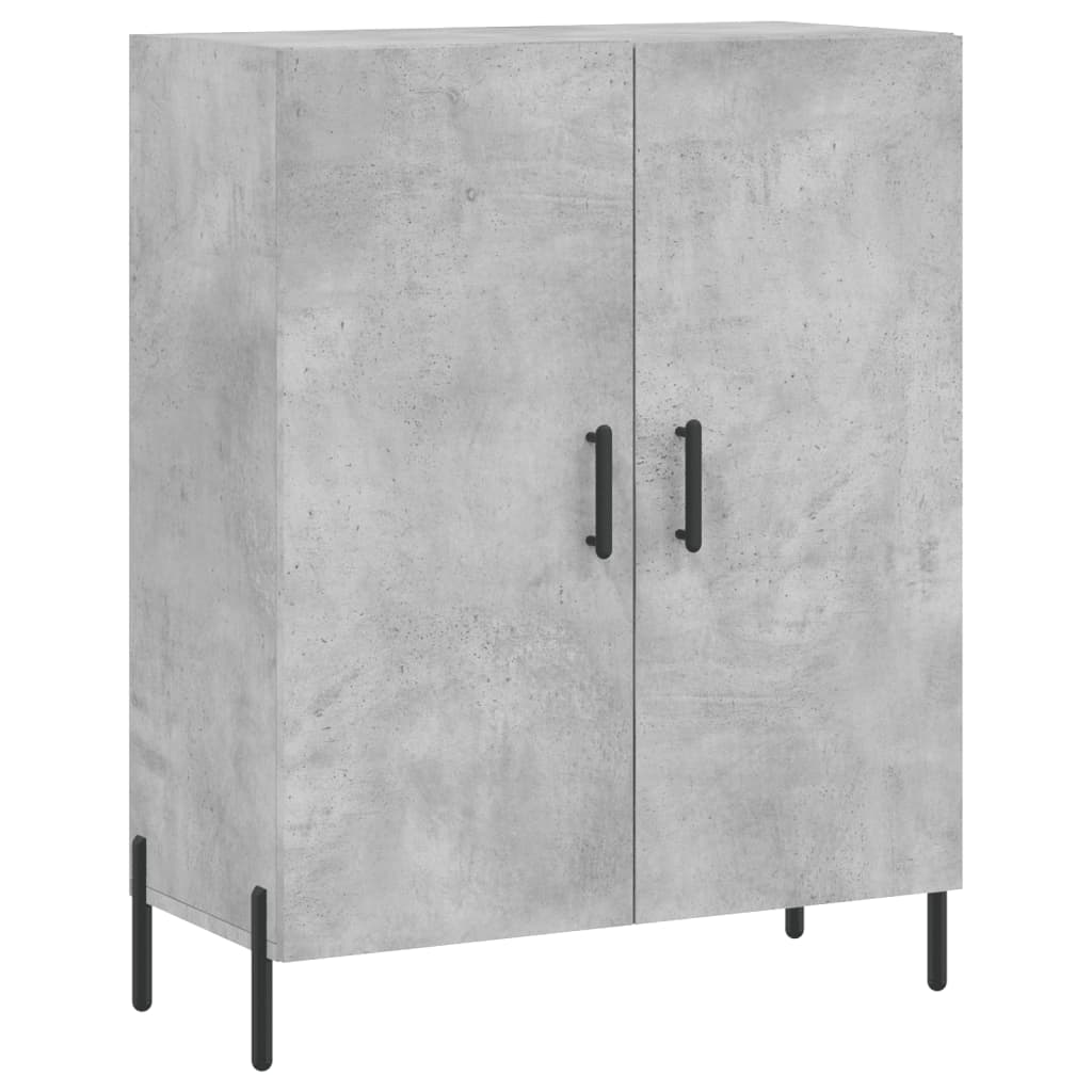 Komoda siva boja betona 69,5x34x90 cm od konstruiranog drva