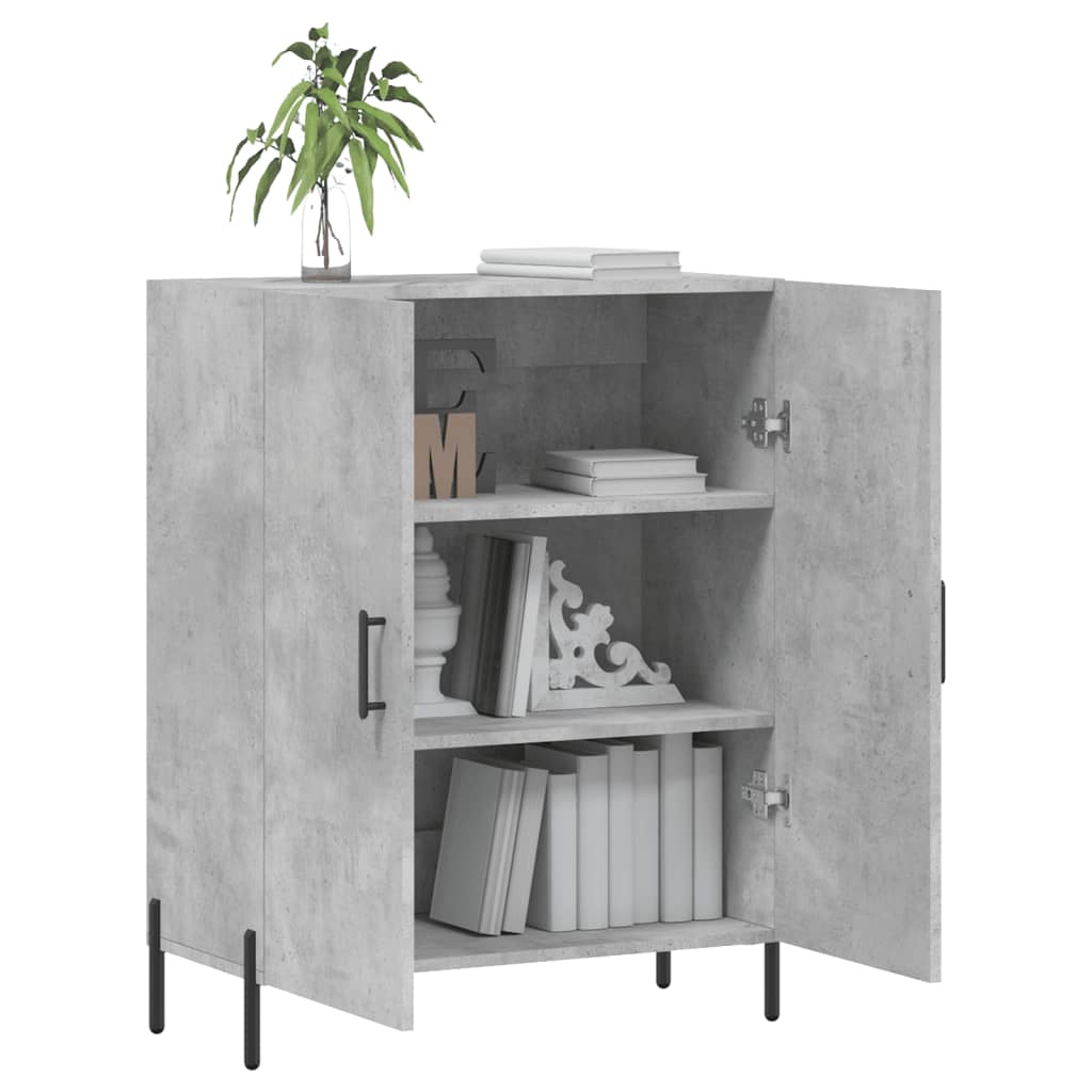 Komoda siva boja betona 69,5x34x90 cm od konstruiranog drva