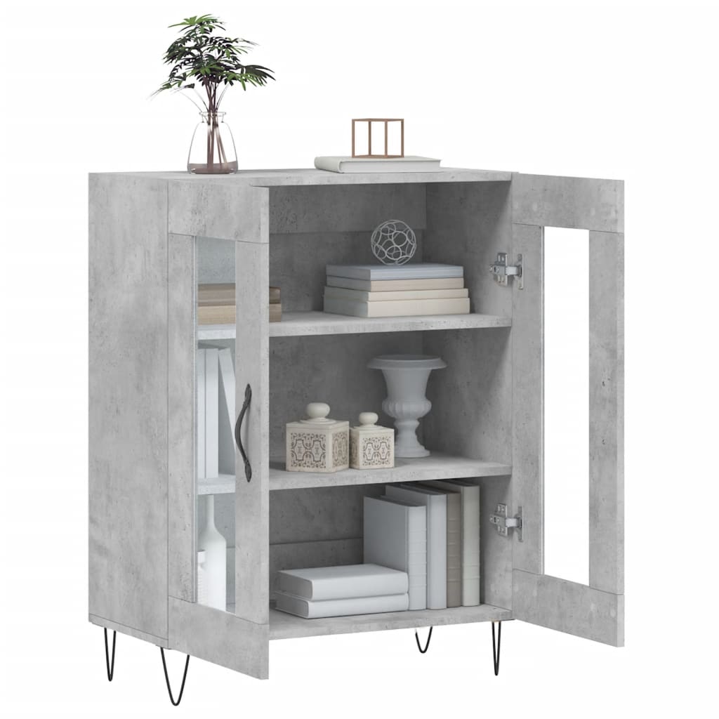 Komoda siva boja betona 69,5x34x90 cm od konstruiranog drva