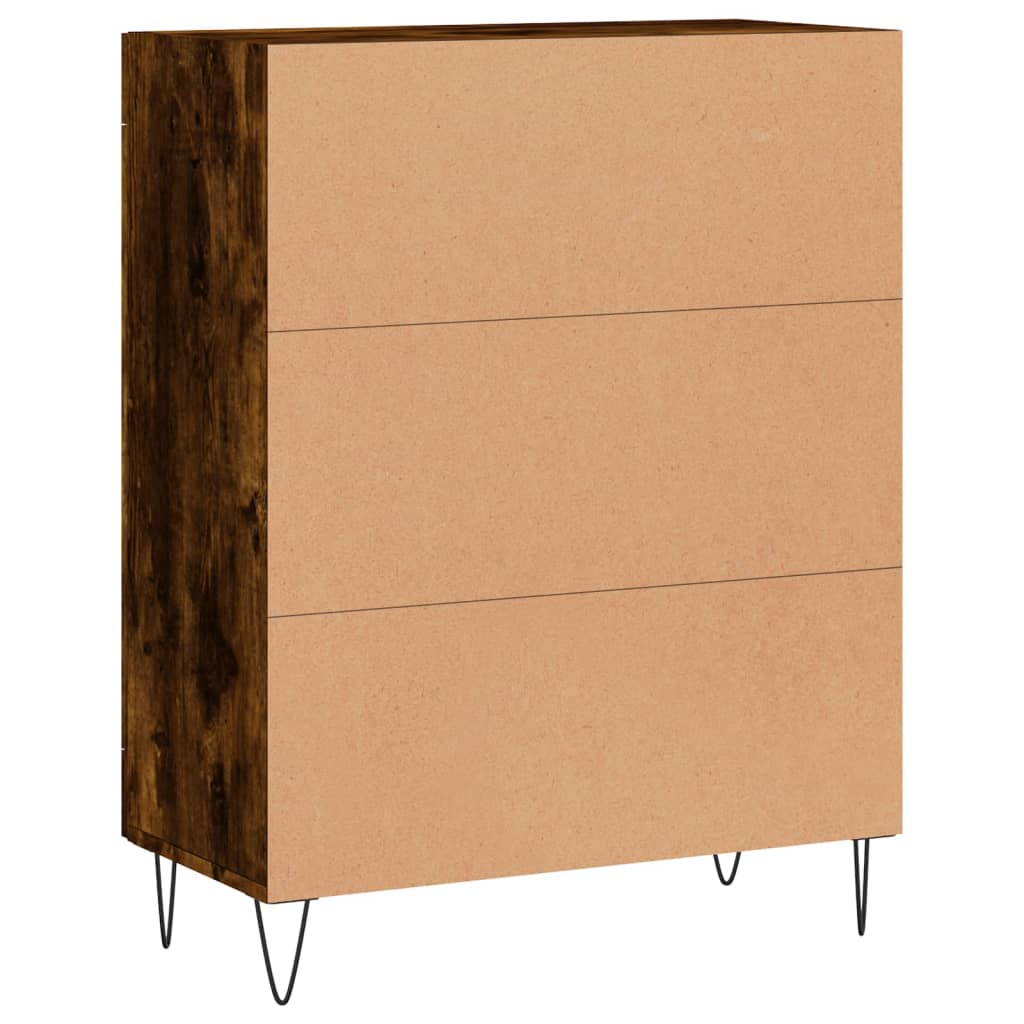 Komoda boja dimljenog hrasta 69,5x34x90 cm konstruirano drvo